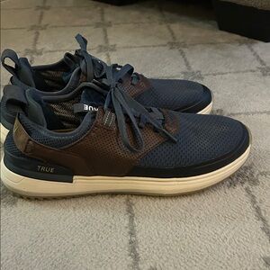 True Men's Navy and Brown True Lux Hybrid Golf Shoes